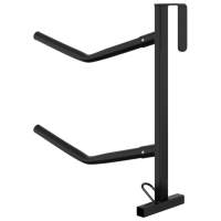 vidaXL Soporte montura 2 brazos portátil con gancho brida hierro negro - details 4