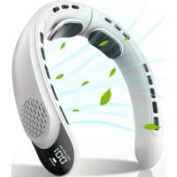 Ventilador de Cuello Recargable con Pantalla LED, 3 Velocidades, Enfriamiento 360°, Ventilador Personal Portátil USB-C 4000mAh para Viajes, Oficina y Exteriores - details 0