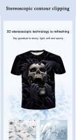 Camiseta 3D De Hombre Con Estampado De Calavera Talla Grande Estilo Casual Verano Manga Corta Transpirable Ropa Diaria - details 1