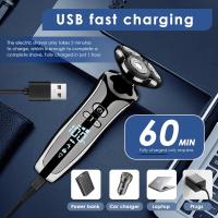 in 1 Afeitadora electrica hombre, Maquina de Afeitar con Pantalla LED, Recortar Cabello,Vello Corporal, Limpiar Cara - details 2