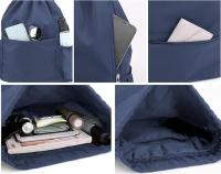 Mochipa de Tela Oxford with Cordón de gran capacidad para Mujer Mochipa at Aire Libre portáril simple (Negro/Púrpura/Azul Oscuro) - details 2