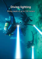 Linterna Profunda 8000LM Super Potente IPX8 Profesional Para Natación Y Pesca Luz LED Ajustable Impermeable 18650 Con Zoom - details 2