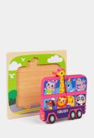 Puzzle De Madera 3D Para Bebés Juguete Educativo Montessori Aprendizaje Infantil Tangram Formas Animales Y Vehículos Juego Cognitivo - details 15