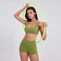Sujetador De Fitness Para Mujer En Color Sólido Soporte Alto Con Push up Y Padded Espalda Cruzada Hollow Para Yoga Y Gimnasio Deporte Top Tensión Alta Absorbedora De Choque - details 10