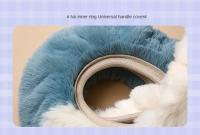 Cubierta De Volante De Peluche Otter Rabbit Suave Y Fluffy Pack De 1 Ajuste Para Volantes De 13.4'' - 15.75'' - details 3