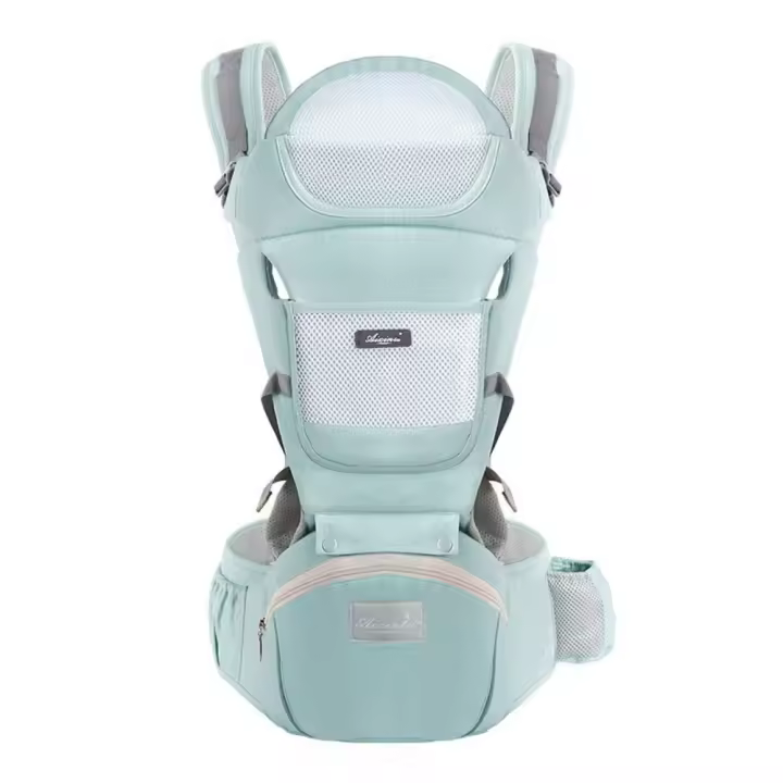 Fular portabebé para recién nacidos ,Portabebés Versátil 9 en 1 with Almohadilla Lumbar, Porta bebés Manos gratis, Fular PORTEO elástico y ergonómico, Liviano Baby Carrier para niños de entre 3 y 15 kilos, - 1