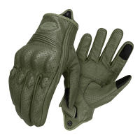Guantes De Motocicleta De Verano En Cuero PU Genuino Protección Ciclismo Guantes De Bicicleta Con Fourchettes De Polyester - details 3