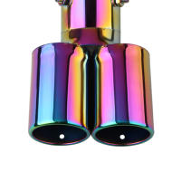 Tubo De Escape Para Coche 2.5" Inlet Acero Inoxidable Doble Tubo Modificado Para La Cola Del Vehículo Compatible Con La Mayoría De Los Coches - details 4