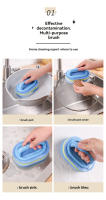 Cepillo Mágico De Limpieza Para Cocina Y Baño Con Mango Especial Para Lavabo Y Azulejos Cepillo De Sosa De Plástico Para Desinfección Del Hogar - details 1
