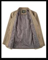 Chaqueta De Moda Para Hombres Primavera Otoño Slim Casual Negocios Elegante Suits Tops De Algodón Y Poliéster Cierre Único - details 8