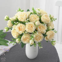 1pc Artificial Flor De Paeonia En Tela De Seda Para Decoración Falsa Flor Bouquet De Plástico Para Casamiento Fiesta En Casa - details 14
