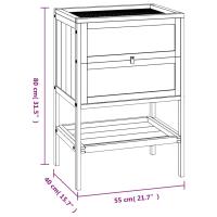 vidaXL Jaula para hámster madera maciza abeto 55x40x80 cm - details 7