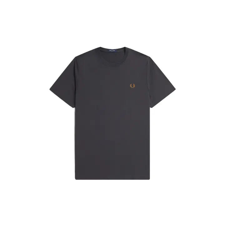 Fred Perry Crew Neck T-Shirt Anchor Grey / Dark Caramel - 1
