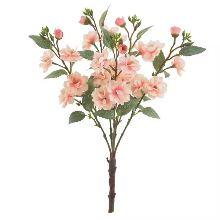1 Rama De Flores Artificiales De Rosas Silken Para Centros De Mesa Fiesta Boda Oficina Interior Exterior Decoración Hogar - 1
