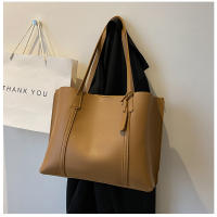 Bolso De Hombro Versátil De Cuero Suave Negro Minimalista Gran Capacidad Bolso De Tote Casual Para Mujer Estilo Inglés - details 27