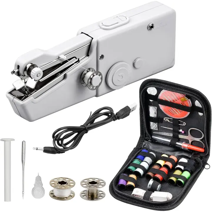 Mini Maquina de Coser, Mini Máquina de Coser Eléctrica, Maquina de Coser Portatil, Fácil de Usar, Puntada Rápida, Adecuada Para Ropa, Cortinas, Bricolaje, Viajes en Familia - 1
