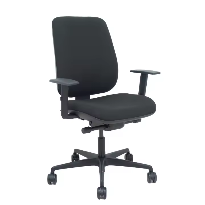 Silla Alares traslack tapizada bali negro brazo regulable - 1