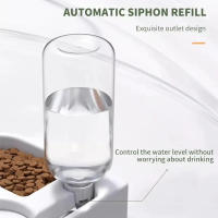 Tazón Automático Para Mascotas Dualuso Alimento Y Agua Resistente Al Humo Para Gatos Y Perros Multifuncional Y Antideslizante - details 2