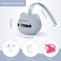Bolsa Portátil Para Chupete De Bebé Hecha De Silicona Con Almacenamiento Y Accesorios Para Carrito De Compras Estuche De Almacenamiento Para Chupetes - details 1