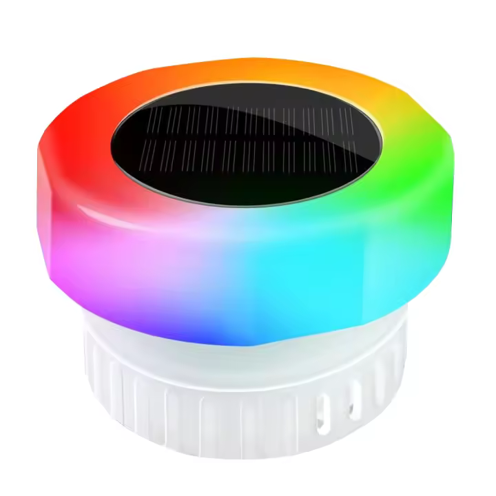 Dispensador Flotante De Cloro Para Piscina Solar Con Luz Colorida Para Spa Y Baño De Tubo Dispensador De Tabletas De Bromuro - 1