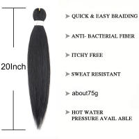Extensiones De Cabello Sintético WIGSIN 20 Pulgadas Pre Estiradas Yaki Para Mujeres Enresalte De Cabello Ez Box Braiding - details 1