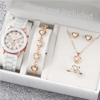 Set De 6 Relojes Para Mujer Casual Con Correa De Silicona Y Diamantes En Forma De Corazón Relojes De Cuarzo Analogos Sin Caja - details 0