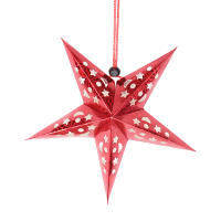 Estrella De Papel Para Decoración Navideña De 24 Pulgadas Lámpara De Árbol De Navidad 3D Colgante De Estrella De Ceilings - details 1