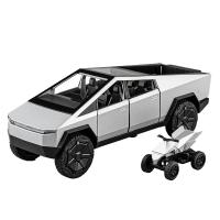 Camión De Juguete Cybertruck Con RV Moto Y Cyberquad Modelo De Metal Aluminio 1/32 Coche De Carreras Con Sonido Y Luz - details 9