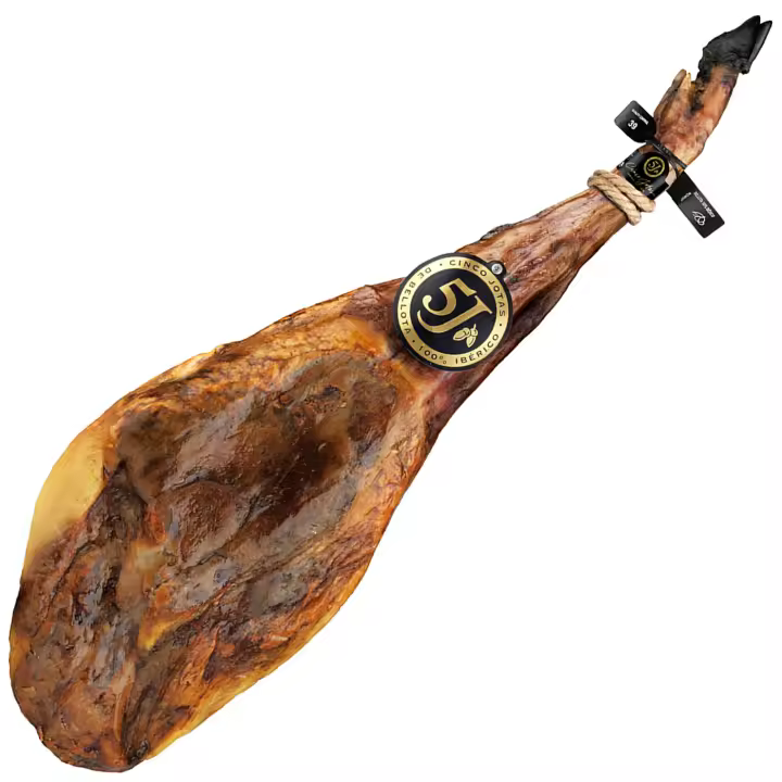 Cinco Jotas (5J) - Jamón de Bellota 100% Ibérico (7,5 - 8,0 kg)  - Con Funda de Neopreno - 1