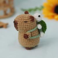 Kit De Tejer Para Principiantes Con Peluche De Capybara Y Guía De Tejer a Mano Conjunto DIY De Conejo De Peluche Herramientas De Tejer Y Hilo Incluidos - details 7