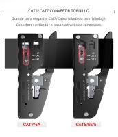 AMPCOM Herramienta De Crimpado RJ45 CAT7 Para Conectores Pass through RJ11 RJ45 CAT6 CAT5E Con Cortador De Alambre Y Plugs Modulares - details 3