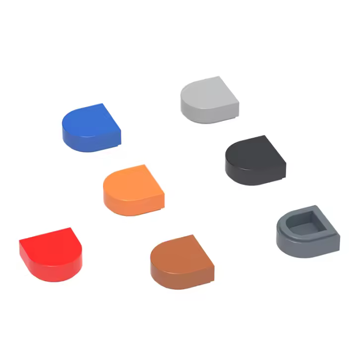 Wange 781Pcs Juguete DIY De Bloques Compatible Con Legos Para Niños Accesorios De Moc De Forma Redonda Y Semi-circular Partes De Construcción Pequeñas Material ABS - 1