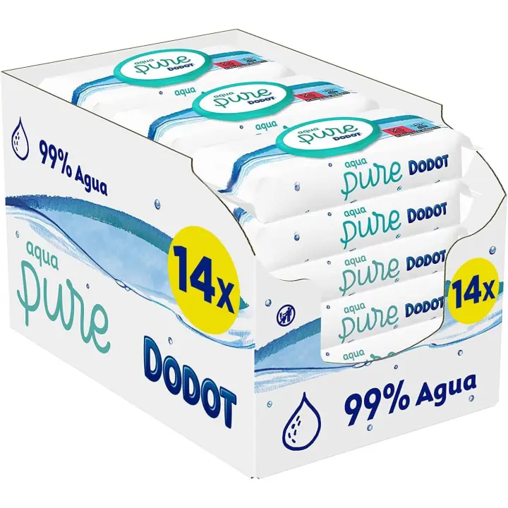 Formato Especial -  Toallitas Bebé PURE AQUA  Dodot, 672 unidades, Pack de 14 x 48 toallitas - 1