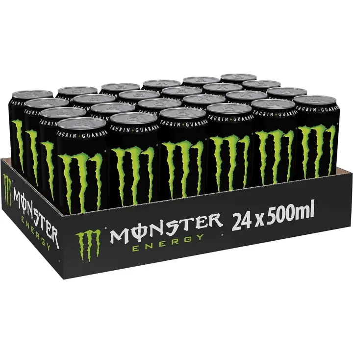 MONSTER ENERGY Original  Bebida energética  Pack de 24 latas 500 ml, varios sabores - 1