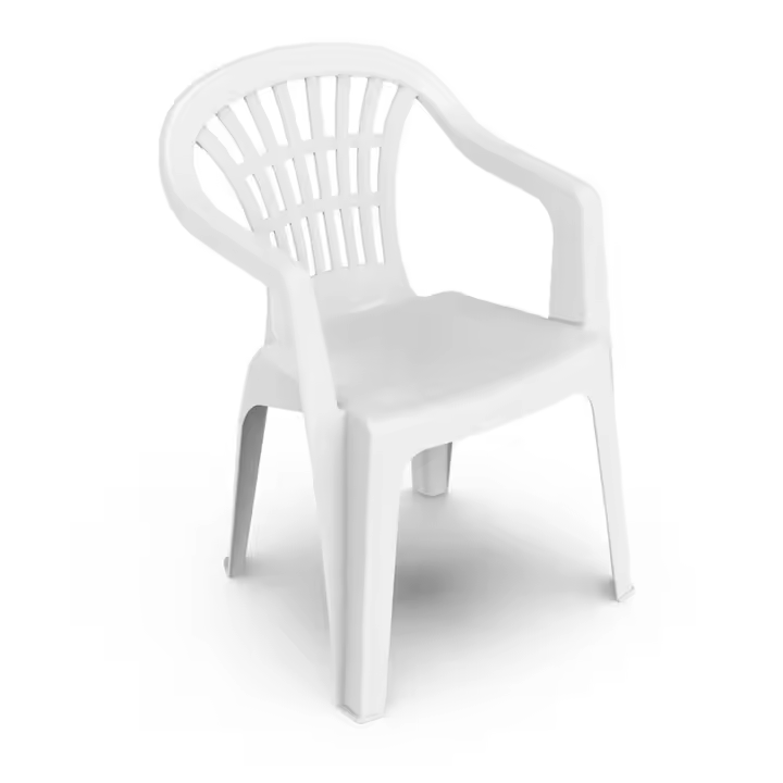 SANCO STORE - IPAE Silla Respaldo Bajo Resina Monobloc, Color Blanco, Modelo  Lyra - 1