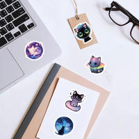 Pegatinas Tema Gato Estrellado 46pcs PVC Impermeables Para Decoración De Portátil Botella Y Maleta Accesorios Creativos Para Jóvenes De 14 Años O Más - details 7