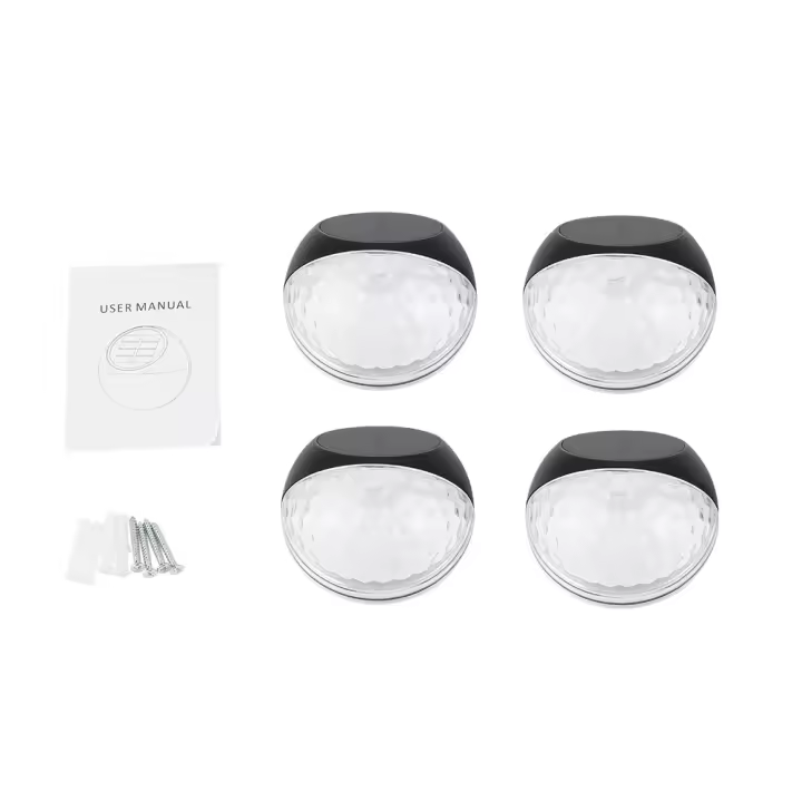4 piezas de luces solares para pared, lámparas de pared para exteriores y jardín - 1