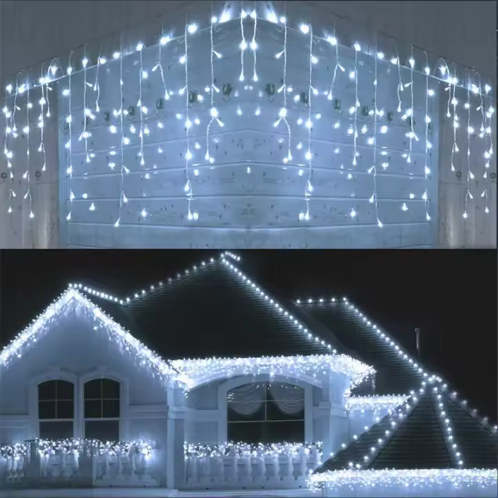 Luces De Navidad De LED En Forma De Gota 4X0.6M Para Decoración De Fiesta Bodas Dormitorio Callejeras Guirnalda De Farolillos - 1