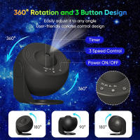 Proyector De Galaxia Para Dormitorio Imagen HD Luz De Galaxia Ajustable Con Regulador 13 Discos De Película Planetario Para Niños Luz Nocturna De Ambiente - details 5