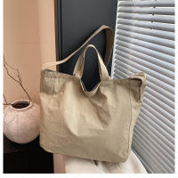 Bolso De Hombro Para Mujer De Lona Gran Capacidad Estilo Literario Ligero Y Sencillo Bolso Cruzado Con Manija De Viaje - details 44