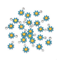 20Pcs Colgante De Acero Inoxidable Con Enamel Flor Encanto Para Manualidades Joyería DIY Pendientes Collar Pulsera Creación De Joyas - details 6