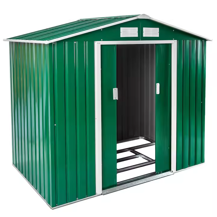 Tectake - Cobertizo para jardín | Chapa de acero lacada y galvanizada | Espacio cerrado para guardar multitud de utensilios y muebles | Diseño sencillo y atemporal - 1