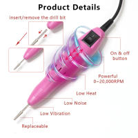 Máquina De Uñas Eléctrica LINMANDA 20000RPM Con Conjunto De Brocas Para Manicura Herramientas De Eliminación De Esmalte De Gel - details 2