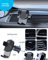 Soporte de teléfonos móvil para coche,SANDA,fijación de rejilla de ventilación de aire,rotación estable 360 grados,gravedad,para el móvil con tamaño de pantalla  de 3.5''--6.7'' - details 3