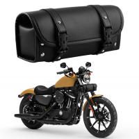 Bolsa De Herramientas Para Motocicleta Impermeable De Cuero PU Pannier Saddlebag Para Manillar De Barco Chopper Bobber Cruiser Sportster XL 883 - details 0