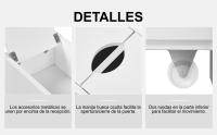 Armario de Baño Armario de Estrecho de Madera con 2 Cajones Armario Lateral Pequeño con Cajones y Rodillos Organizador Estrecho para Baño Cocina Salón 50x17x58 cm - details 2