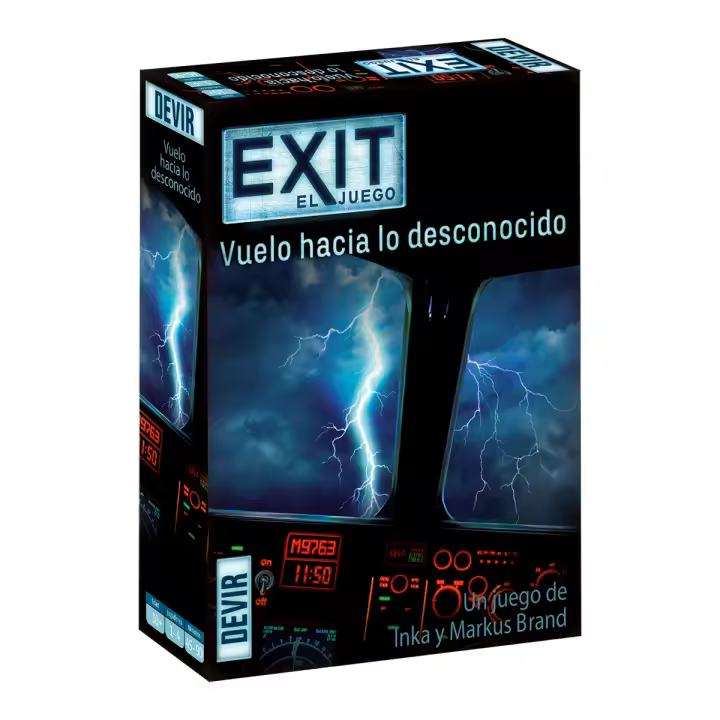 Devir - Exit: Vuelo Hacia lo Desconocido, Juego de mesa en español, juego de mesa con amigos, escape room, juegos de misterio - 1