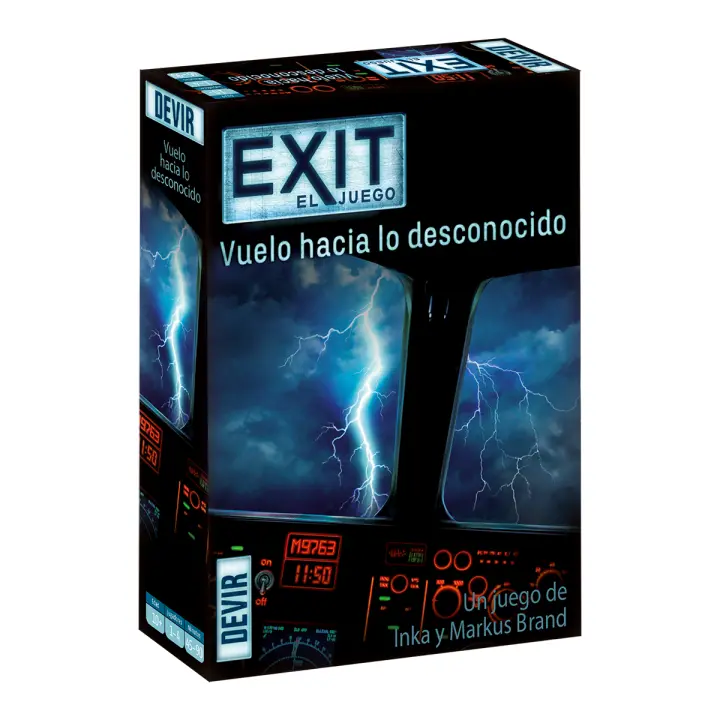 Devir - Exit: Vuelo Hacia lo Desconocido, Juego de mesa en español, juego de mesa con amigos, escape room, juegos de misterio - 1