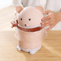 Bandeja De Papel Miniatura De Panda De Plástico Con Tapa Contenedor De Basura Para Escritorio Organizador De Mesa Para El Hogar Y Dormitorio - details 5