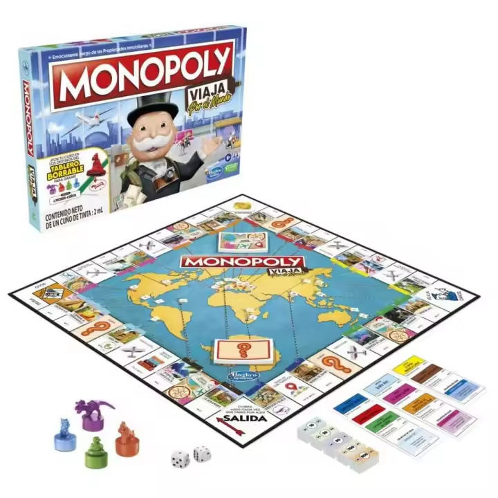 Hasbro Juego De Mesa Monopoly Viaja Por El Mundo - 1